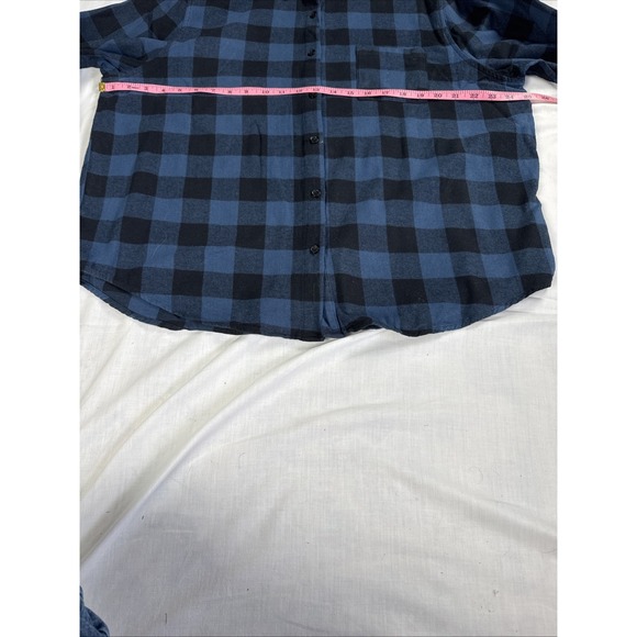 Grateful Dead Shirt Men's XL Blue Buffalo Plaid Flannel Button Up "read" - Picture 6 of 12